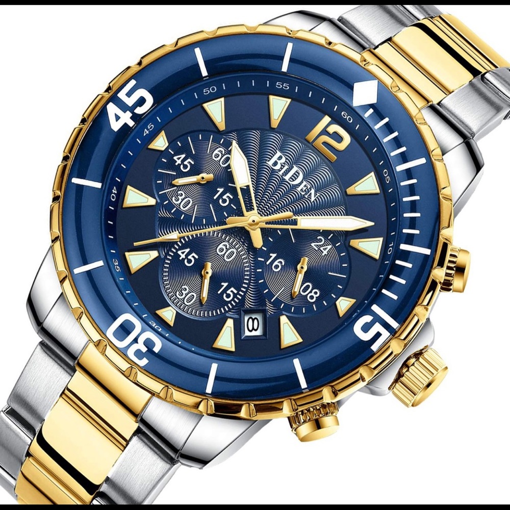 Moon Phase Chronograph Full Steel Watch with Date